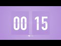 10 Min Countdown Flip Clock Timer / Simple Beeps 🫐 🔔