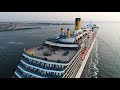 Costa Mediterranea Cruise Ship sunset drone chase