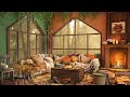 Cozy Wooden Cabin with Summer Jazz Under Rain - Work,/Study,/Relax with Jazz Music For Positive Day