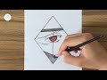 How to draw Kakashi’s eye step by step || Easy anime drawing || How to draw anime step by step