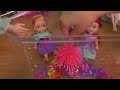 FISH TANK ! Elsa and Anna toddlers visit Ariel's house - aquarium decorating - playdate - prank