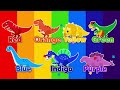 What color dinosaur am I? | Rainbow-Colored Dinosaur | Drawing | T-rex? Triceratops? | NINIkids