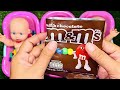 Oddly Satisfying Video | Full of 3 Rainbow BathTubs Candy with M&M's & Magic Slime | Cutting ASMR