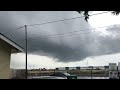 Funnel cloud rain storm cell near Stockton airport…almost formed a tornado.