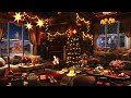 Peaceful Night at Christmas Coffee Shop Ambience🎄Instrumental Christmas Jazz Music for Work, Study