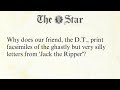 Who Was Jack The Ripper? The Hunt For The Dear Boss Letter's Author.