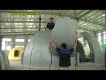 How to install 27m2 geodesic EPS Styrofoam prefab dome house in 2 hours？