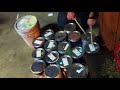 Amazing drummer on paint cans