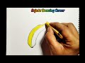 কলা আকাঁর সহজ পদ্ধতি শিখুন। How to draw a  Banana very easy step by step..