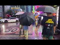 [4K HDR] 퇴근 시간에 비 내리는 강남을 그냥 걸었어요 😅😅😅비가 오는 강남은 반짝반짝 하네요✨✨✨GANGNAM/SEOUL/KOREA/JUST WALK