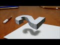3D Trick Art On Line Paper, Floating Number 2