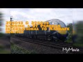 A few trains at a Occupational farm crossing near Sarre