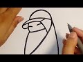Hijab Girl Muslim Drawing || Super easy drawing of Muslim Hijab Girl for beginners step by step ||