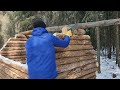 Log Cabin Build TIMELAPSE ~ Start to Finish | Building Alone For 30 Days