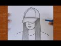Very Easy Girl drawing for beginners |How to draw Beautiful girl easy| Easy and beautiful drawings