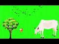 village cartoon scene green screen animation video