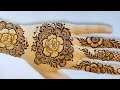 Prettiest Back Hand Henna Design Tutorial | Beautiful Floral Back Hand Henna Design by Thouseen