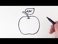 How to Draw an Apple Easy Art Tutorial for Beginners