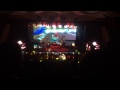 Mario Kart on a 60 ft big screen with Brad Paisley's band shredding behind it