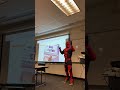 Deadpool gives a presentation on himself to a college class