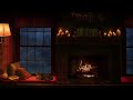 Relaxing Fireplace With Burning Logs Crackling Fire and Rain Sounds.