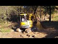 Renee's first time on a mini excavator