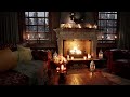 Deep Sleep with  Fireplace and Blizzard Sounds - Winter Storm Ambience, Crackling Fire & Wind Sound