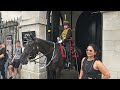 RUDE IDIOT GERMANS DISRESPECT THE GUARD - TEACHER HAS A GO AT ME at Horse Guards!