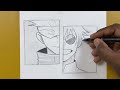 Anime sketch | How to draw gojo before and after | step-by-step