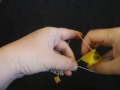 Tatting - holding thread - alternative method.