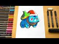 Drawing Christmas Bulbasaur (Pokemon) Time-lapse | JMZ Illustrations