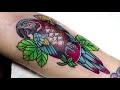 New School Tattoo Parrot Time Lapse