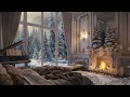 Tranquil Fireplace Ambiance for a Royal Bedroom: ASMR Sleep Aid with Soothing Winter Crackling