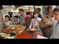 100/- Rs Cheapest Peshawari Pakistani Street Food Desi Nashta - Punjabi Style Chana Cholay Breakfast