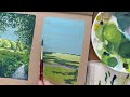 landscapes with gouache 🌱 tips for depth and layering