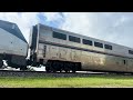 (iPhone Shot) Amtrak P42DC 138 Leads Late Northbound Texas Eagle 22 Train In Buda, Texas