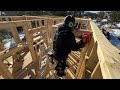 Building an Off-Grid Passive Solar House - Solo Style.  Building the First Floor Interior Walls