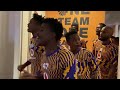 Kaizer Chiefs players singing before game.