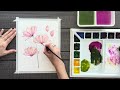 ATTENTION BEGINNERS! Easy Watercolor Flowers! Secrets and Tips to Painting Transparent Layers!