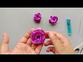 How to make an adorable ribbon flower /Rose making ideas #diy #craft #flowers #handmade