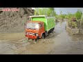 MOBIL TRUK TANGKI PERTAMINA DAN DUMP TRUCK TRONTON MINIATUR RC MELEWATI SUNGAI