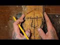 The very basics| Step-by-step how Dremel carve the start of a wood spirit. (Or any face)