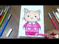 How To Draw Hello Kitty In A Dress | Draw Hello Kitty Easy Drawing.#drawwithwano