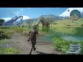 Final Fantasy 15 - Free Roaming and Fighting - 4K HDR [PS5 GAMEPLAY]