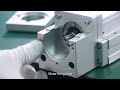 Assembly process of rail embedded linear motion modules.