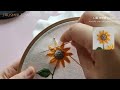 [프랑스자수] 해바라기 정원 자수 / sunflower garden embroidery -  루나의 하루