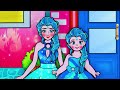 [🐾paper dolls🐾] Rich Frozen Elsa Mother vs Daughter Become Poor Princess | Rapunzel Family 놀이 종이