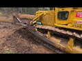 How to Build a Forest Road with a Caterpillar D7g Bulldozer Long Video #caterpillar #bulldozer