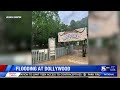 Flooding at Dollywood, which reopens at noon Monday