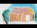 Easy Beginner Painting Lesson | Draw a House Using Gouache | Painting a House Using Gouache